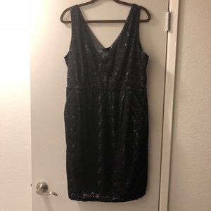 Torrid size 16 Black lace dress with pockets